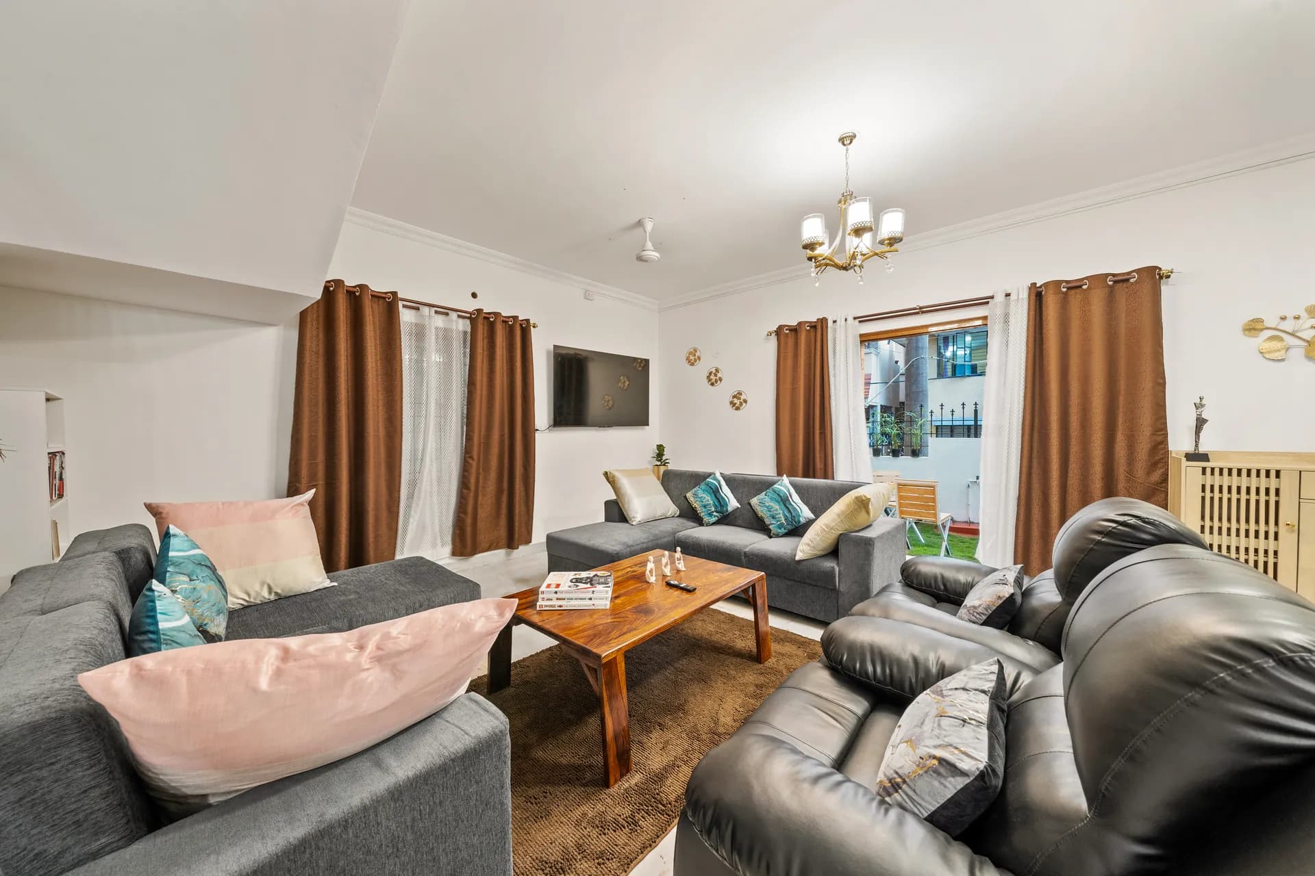 Living Area 1 at Palm Paradise, Bengaluru
