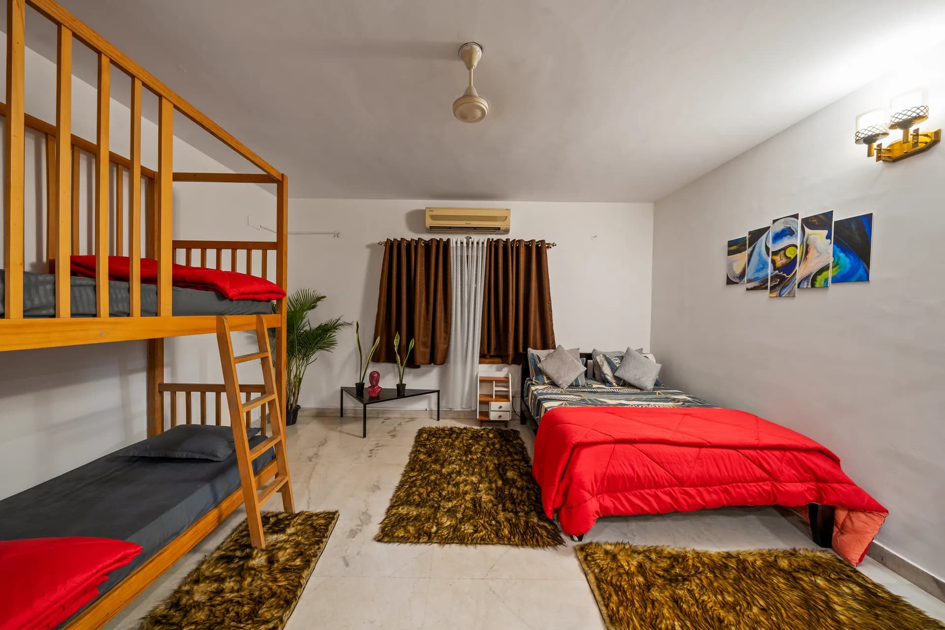 First Bedroom 1 at Palm Paradise, Bengaluru