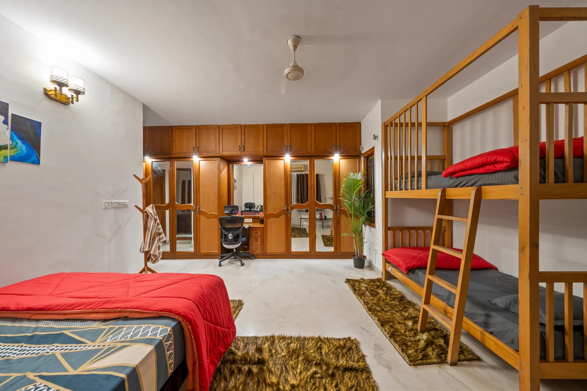 First Bedroom 4 at Palm Paradise, Bengaluru