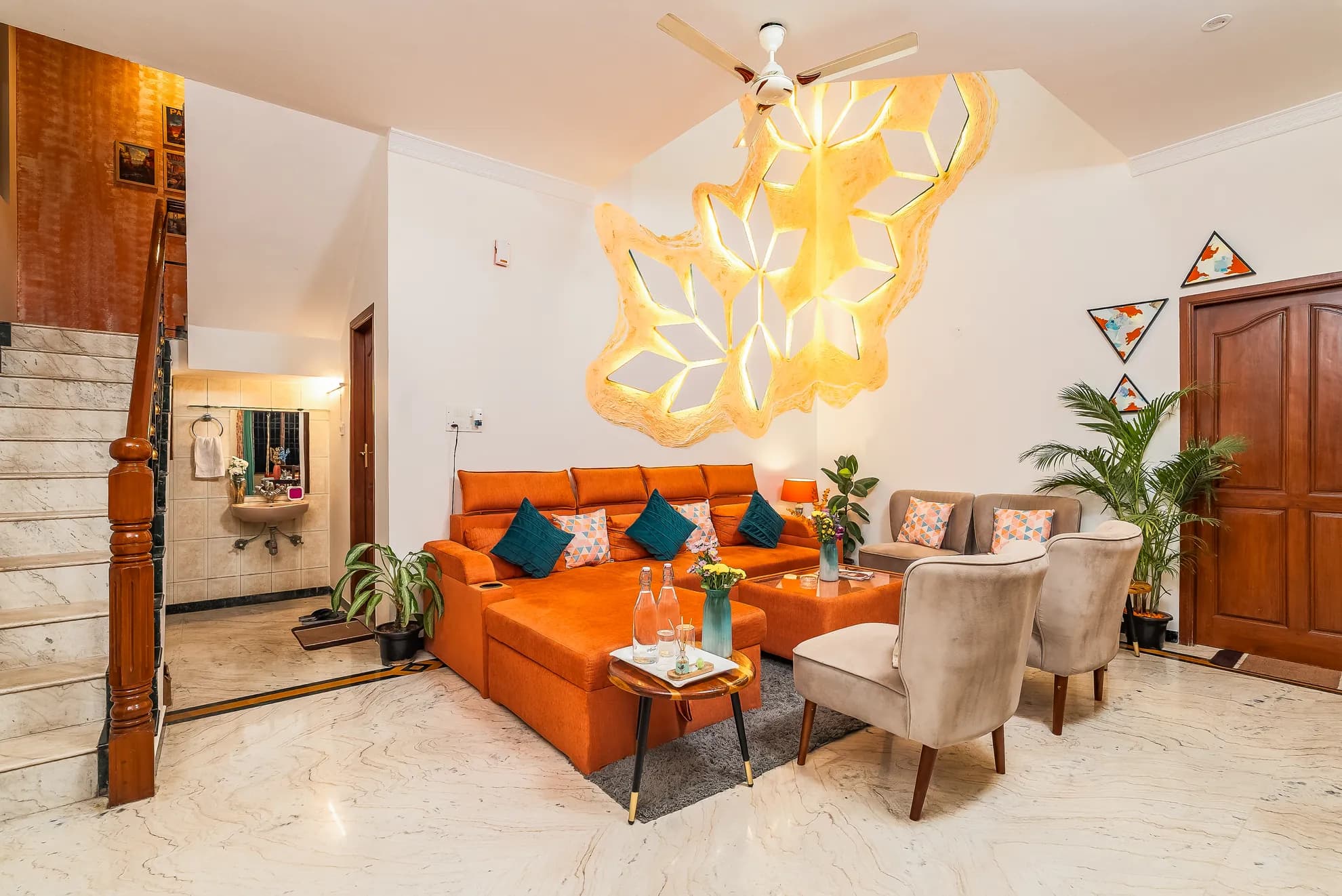 Living Area 1 at Vanta Grove, Bengaluru